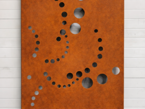 Brise-vue décoratif Rond en acier Corten (2mm)