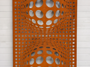 Brise-vue décoratif Trompe l'oeil en acier Corten (2mm)