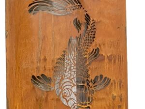 Brise-vue décoratif Carpe Koï en acier Corten (3mm)