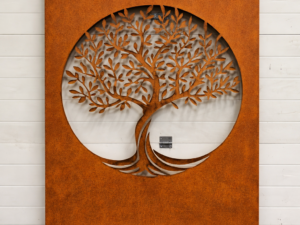 Brise-vue décoratif Arbre de vie en acier Corten (2mm)
